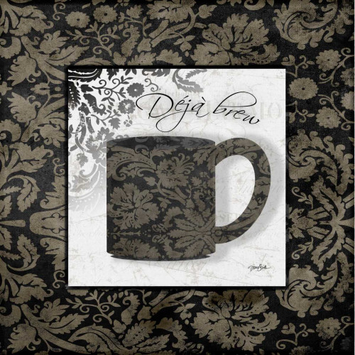 Coffee Damask 2 Poster Print by Diane Stimson # DSSQ281B1