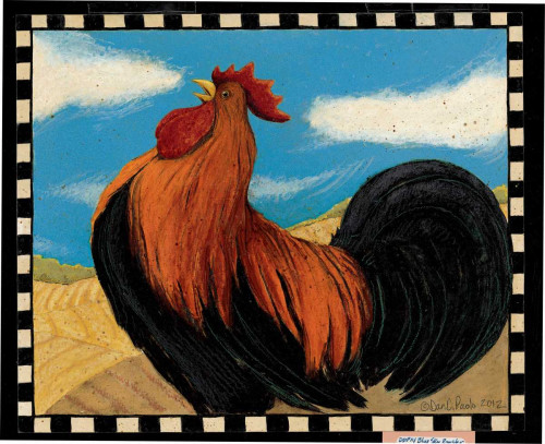 Bluesky Rooster Poster Print by Dan DiPaolo # DDPRC497