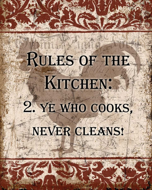 Rules Of Kitchen 2 Poster Print by Diane Stimson # DSRC245B