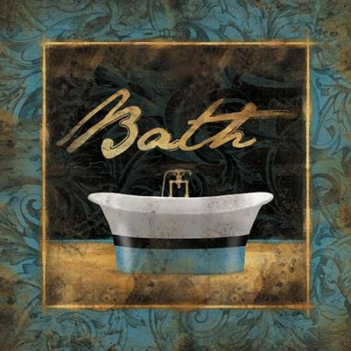 Bath Bordered Blue Poster Print by Jace Grey - Item # VARPDXJGSQ208A3