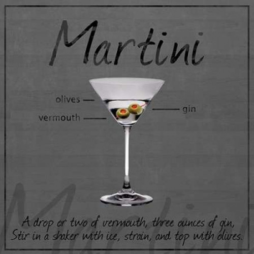 Martini Gray Poster Print by Lauren Gibbons - Item # VARPDXGLSQ055A