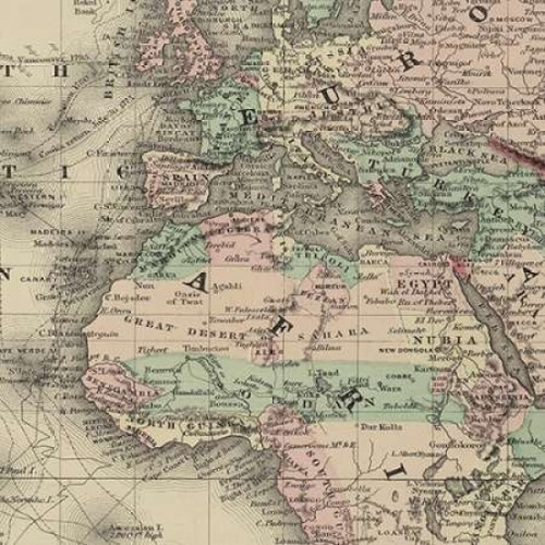 Africa Map Poster Print by  Candace Allen - Item # VARPDXQCASQ031A