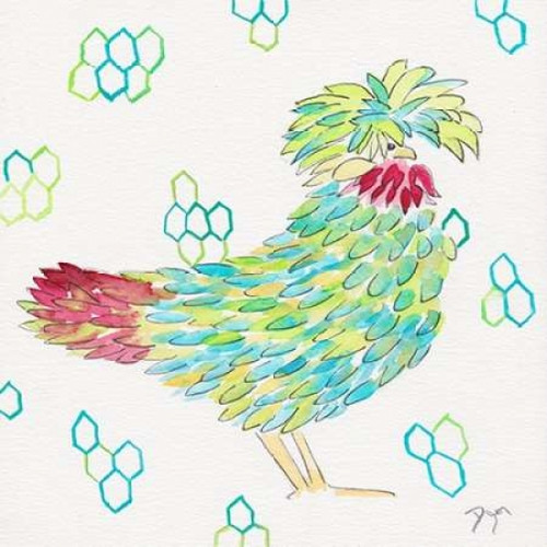 Funky Chicken Squared 1 Poster Print by  Beverly Dyer - Item # VARPDXBDSQ047A