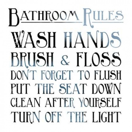 Bathroom Rules Poster Print by Jace Grey - Item # VARPDXJGSQ593A