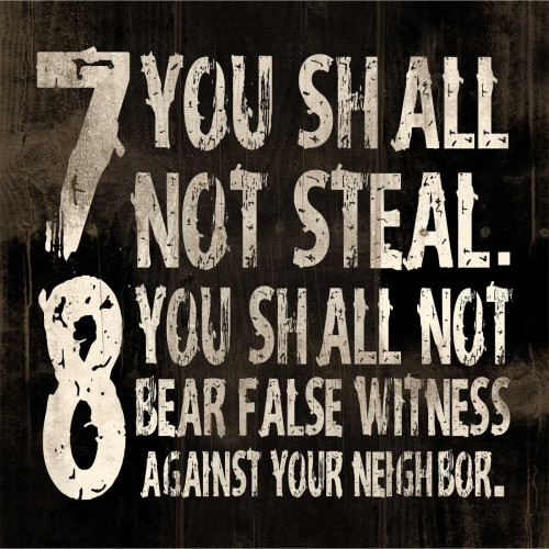 10 commandments Poster Print by Jace Grey # JGSQ136A