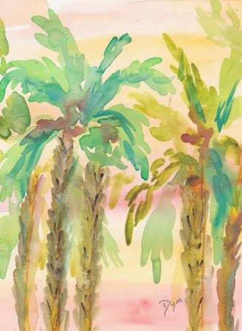 Sunset Palms 3 Poster Print by Beverly Dyer