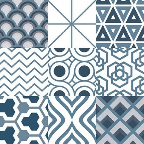 Geo 9Patch Blue Poster Print by Jace Grey - Item # VARPDXJGSQ290A4