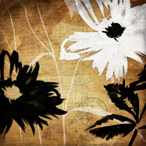 Gold Florals Poster Print by Jace Grey # JGSQ167A