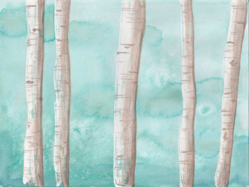 Through The Trees Poster Print by Pam Varacek # PVRC070A