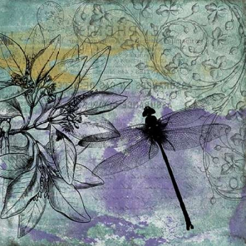 Dragonfly Florals 2 Poster Print by Jace Grey - Item # VARPDXJGSQ192B