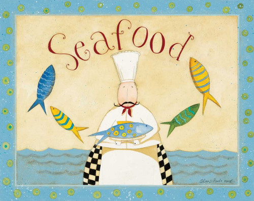 Seafood Poster Print by Dan DiPaolo # DDPRC016