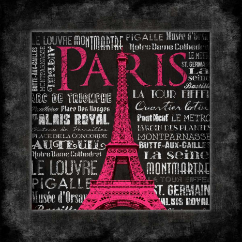 Paris Type bordered Poster Print by Jace Grey - Item # VARPDXJGSQ351A2