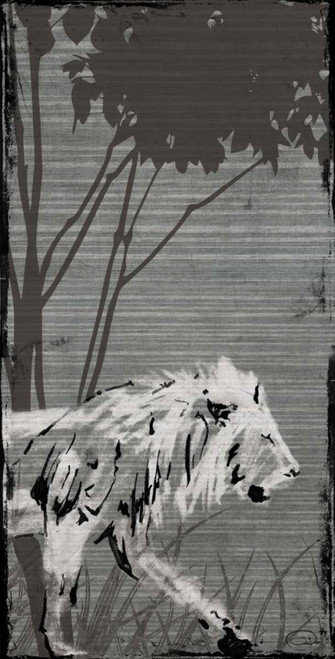 Grey Lion Poster Print by OnRei OnRei # ONPL024A2