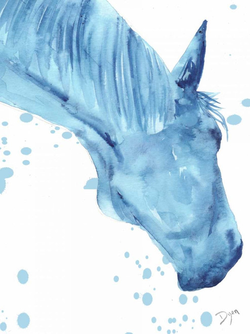 Blue Lacey Thick Splatter Poster Print by  Beverly Dyer - Item # VARPDXBD5RC003A4