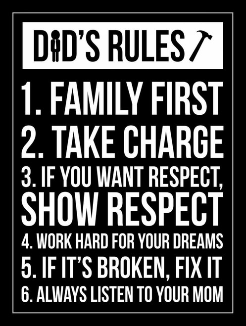 Dad Rules IV Poster Print by Jace Grey # JG9RC012D2