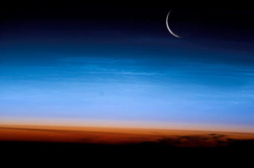 This image shows the limb of the Earth at the bottom transitioning into the orange-colored troposphere Poster Print by Stocktrek Images
