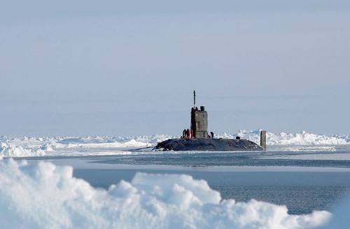The Royal Navy Trafalgar class attack submarine HMS Tireless sits on the surface of the North Pole Poster Print by Stocktrek Images - Item # VARPSTSTK100960M