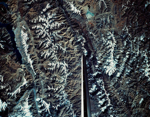 Satellite image of a mountain range Poster Print by Stocktrek Images - Item # VARPSTSTK201045S