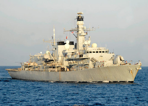 The Royal Navy frigate HMS Monmouth transits the Atlantic Ocean Poster Print by Stocktrek Images - Item # VARPSTSTK103941M