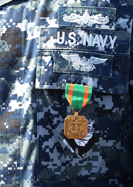 A Navy and Marine Corps Achievement Medal adorns the US Navy uniform Poster Print by Stocktrek Images - Item # VARPSTSTK108099M