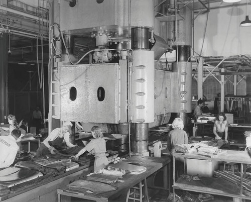 Women working heavy machinery at an aircraft assembly plant circa 1942 Poster Print by Stocktrek Images - Item # VARPSTSTK500253A
