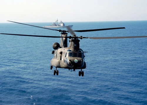 A US Army MH-47 Chinook prepares to land Poster Print by Stocktrek Images - Item # VARPSTSTK106566M
