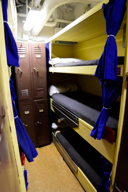 Seaman lockers and bunks aboard USS Missouri Poster Print by Ryan Rossotto/Stocktrek Images - Item # VARPSTRYN100016T