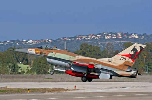 An F-16A Netz of the Israeli Air Force landing at Ramat David Air Force Base Poster Print by Ofer Zidon/Stocktrek Images - Item # VARPSTZDN100196M An F-16A Netz of the Israeli Air Force landing at Ramat David Air Force Base Poster Print by Ofer Zidon/Stocktrek Images - Item # VARPSTZDN100196M