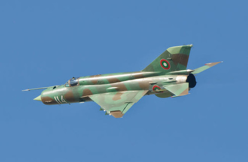 A Bulgarian Air Force MiG-21 in flight over Bulgaria Poster Print by Giovanni Colla/Stocktrek Images - Item # VARPSTGCA100521M