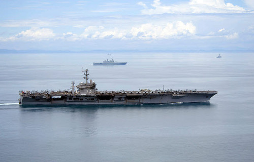 The aircraft carrier USS George Washington underway in the Yellow Sea Poster Print by Stocktrek Images - Item # VARPSTSTK103815M