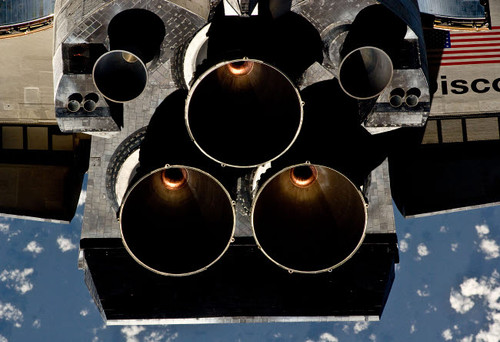 View of space shuttle Discovery's three main engines Poster Print by Stocktrek Images - Item # VARPSTSTK204467S