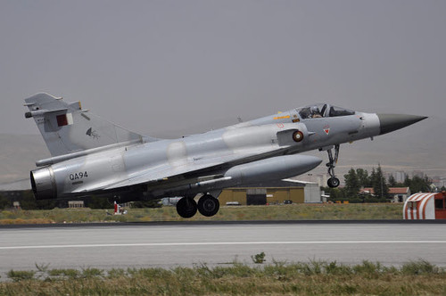 A Mirage 2000-5EDA of the Qatar Emiri Air Force landing at Konya Air Base Poster Print by Giorgio Ciarini/Stocktrek Images - Item # VARPSTGRC100065M