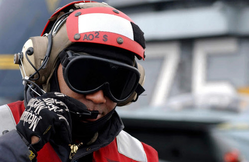 US Navy Aviation Ordnanceman reports the ordnance inventory Poster Print by Stocktrek Images - Item # VARPSTSTK100038M