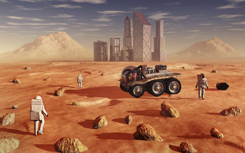 Mankind colonizing and terraforming the planet Mars Poster Print by Mark Stevenson/Stocktrek Images - Item # VARPSTMAS200182S