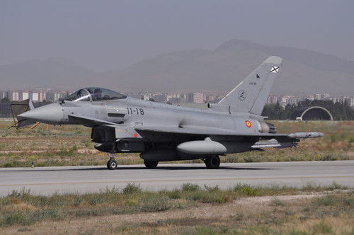 A Spanish Air Force Eurofighter Typhoon 2000 at Konya Air Base, Turkey Poster Print by Giorgio Ciarini/Stocktrek Images - Item # VARPSTGRC100057M