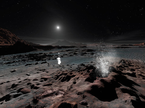 Pluto may have springs of liquid oxygen on its frozen surface Poster Print by Ron Miller/Stocktrek Images - Item # VARPSTRMR100101S