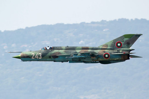A Bulgarian Air Force MiG-21bis low flying over Bulgaria Poster Print by Anton Balakchiev/Stocktrek Images - Item # VARPSTABA100076M A Bulgarian Air Force MiG-21bis low flying over Bulgaria Poster Print by Anton Balakchiev/Stocktrek Images - Item # VARPSTABA100076M