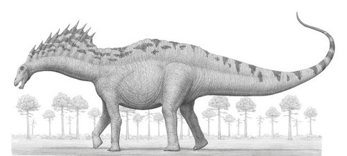 Amargasaurus cazaui dinosaur from the Early Cretaceous Period Poster Print by Heraldo Mussolini/Stocktrek Images - Item # VARPSTHMS100003P