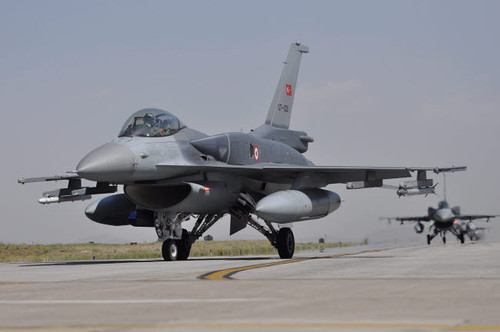 A Turkish Air Force F-16C Block 52+ taxiing at Konya Air Base, Turkey Poster Print by Giorgio Ciarini/Stocktrek Images - Item # VARPSTGRC100032M