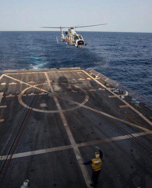 A Chinese Harbin Z-9C helicopter lands aboard USS Mason Poster Print by Stocktrek Images - Item # VARPSTSTK107786M