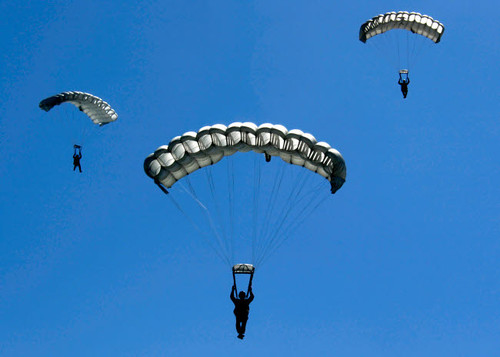 Airmen perform a High Altitude Low Opening training exercise Poster Print by Stocktrek Images - Item # VARPSTSTK100551M