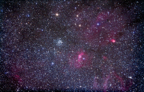 Open cluster Messier 52 and the Bubble Nebula in the constellation Cassiopeia Poster Print by Alan Dyer/Stocktrek Images - Item # VARPSTADY200123S
