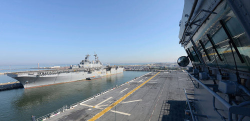 USS Kearsarge and USS Bataan moored Poster Print by Stocktrek Images - Item # VARPSTSTK108156M