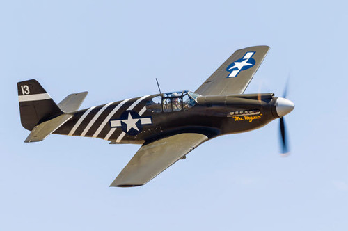 A P-51A Mustang flying over Chino, California Poster Print by Rob Edgcumbe/Stocktrek Images - Item # VARPSTRDG100264M