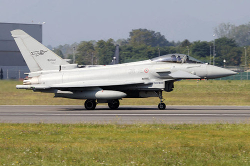 A Eurofighter Typhoon 2000 of the Italian Air Force taxiing on the runway Poster Print by Luca Nicolotti/Stocktrek Images - Item # VARPSTNCT100106M