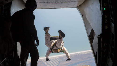 US Marine jumps out the back of an aircraft Poster Print by Stocktrek Images - Item # VARPSTSTK108733M US Marine jumps out the back of an aircraft Poster Print by Stocktrek Images - Item # VARPSTSTK108733M