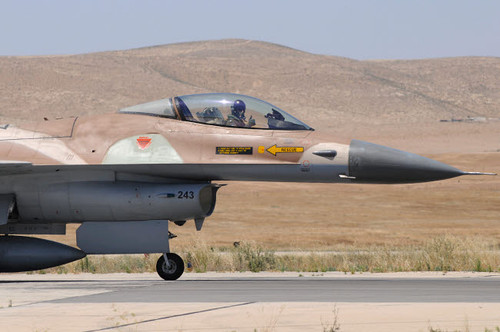 An Israeli Air Force F-16A Netz taxiing at Nevatim Airbase Poster Print by Riccardo Niccoli/Stocktrek Images - Item # VARPSTRCN100344M