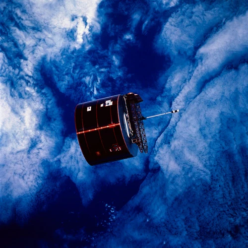 Satellite over Earth Poster Print by Stocktrek Images - Item # VARPSTSTK201033S