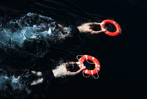 Search and rescue swimmers during a swim call Poster Print by Stocktrek Images - Item # VARPSTSTK105853M