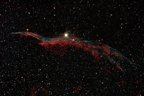 NGC 6960, The Western Veil Nebula Poster Print by Rolf Geissinger/Stocktrek Images - Item # VARPSTRGE100043S